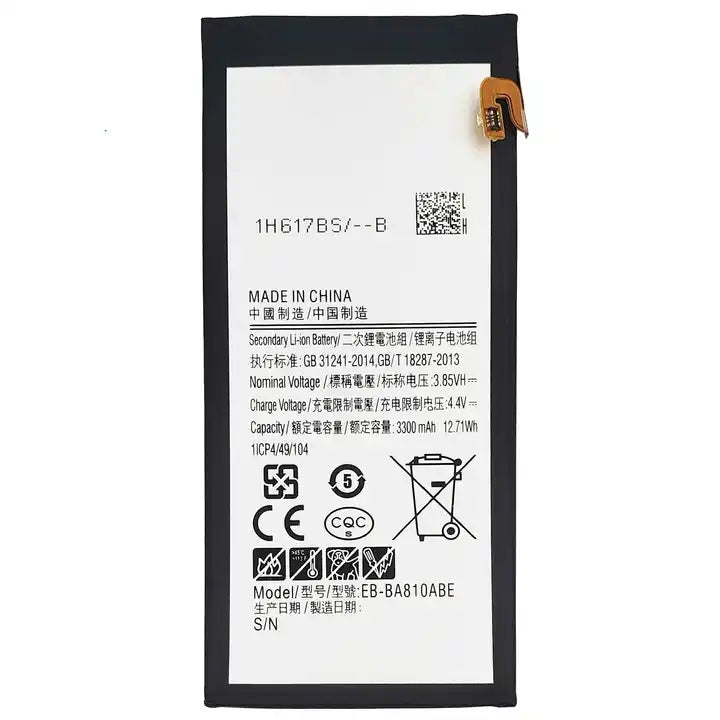 Batterie de remplacement pour Samsung Galaxy A8 2016 / A8s 2018 (A810), EB-BA810ABE EB-BA810ABA Batterie de remplacement pour Samsung Galaxy A8 2016 / A8s 2018 (A810), EB-BA810ABE EB-BA810ABA